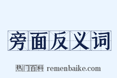 旁面反义词是什么意思的图片